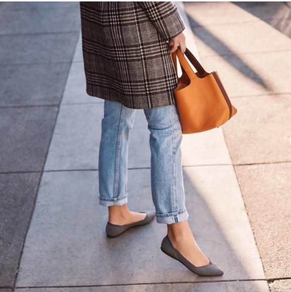 Rothy's The Point Flats, Cloud Gray Birdseye, Women's Size 5 - Picture 2 of 11